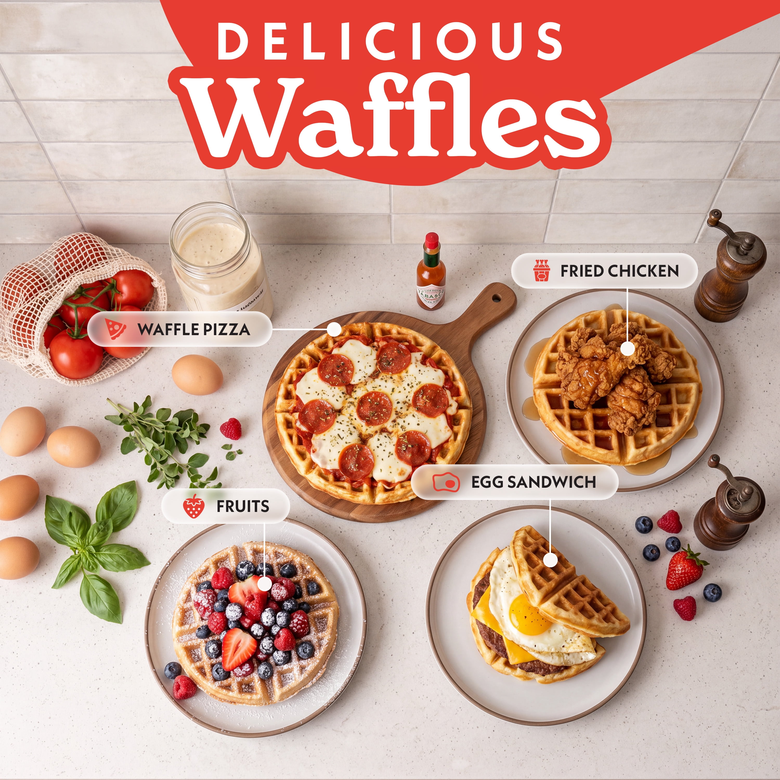 Gourmia Belgian Waffle Maker with Dual Heating, Nonstick Ceramic Plates & Browning Control