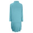 thumbnail image 5 of Boho Dress for Women, T Shirt Dress Women Knee Length 3/4 Sleeve Long Shirt Dress Blouse Mini Dress Casual Solid V Neck Tunic Top, 5 of 5
