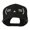 Black, variant on Sleeping Text Emoticon Embroidered Snapback Cap - Navy OSFM