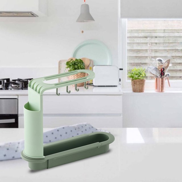 Kitchen Organizers and Storage On Clearance Retractable Sink Rack, Kitchen Sink Storage Rack, Multi-purpose Sink Basket, Sink Sundries Retractable And Layered Storage, For Household, Kitchen