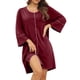 thumbnail image 2 of Camisón elegante, camisón con cierre de botones para mujer, vestido de pijama informal, camisón para mujer, funcionalidad inteligente, 2 of 7