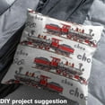 thumbnail image 2 of Feelyou Kids Vintage Train Fabric by the Yard 10 Yards, Steam Train Home Decor Fabric by the Yard, White Red Sewing Fabric, Microfiber Bedroom Decor, 2 of 6