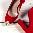 thumbnail image 2 of ColoMX 3 pares de zapatos de Metal, Protector puntiagudo, zapatos de tacón alto para mujer, cubiertas de punta para el dedo del pie para reparación de tacón alto, decoración, protección de zapatos, 2 of 7