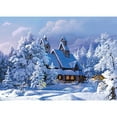 thumbnail image 1 of DIY Partial Painting Kit for Snow Scene Cottage - 30x40cm Canvas with Round Resin s, Includes Packs, Gel, Tray, and Sticky Pen - Unframed Craft Project (Optional Types A-I), 1 of 6