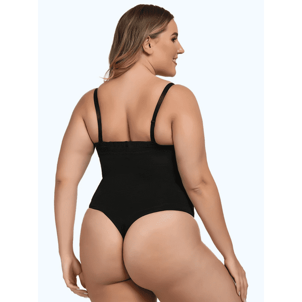 Sexy Plus Size Thong Bodysuit Waist & Stomach Shaper Walmart.com