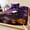 Purple, Indigo, Tangerine, Black, variant on King Size Fitted Sheet Set - Pumpkins Maple Fall 3 Piece Bedding Sets 16" Deep Pocket Fitted Sheet with 2 Pillowcases, Orange Moon Botanical Leaves Brushed Microfiber Hotel Luxury Bed Sheets