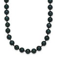 thumbnail image 4 of 14K White Gold 5-6mm Round Black Saltwater Akoya Cultured Pearl Necklace, 4 of 5