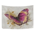 thumbnail image 4 of Wobogo Burgundy Butterfly Tapestry 90x60in Home Living Room Bedroom Wall Hanging Ornaments, 4 of 10