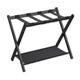 thumbnail image 1 of SONGMICS Portaequipajes para habitación de invitados, soporte para maleta con estante de almacenamiento, estructura de acero, plegable para fácil almacenamiento, hotel, dormitorio, Negro URLR003B01, 1 of 5