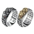 thumbnail image 6 of Feng Shui Gold Plated Wealths Luckys Open Rings Buddhist Adjustable Rings U2J8, 6 of 8