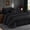 Black, variant on Lipa Full Comforter Set,7-Piece Bed in a Bag,Ruffled Design Bedding Set,Comforter,Flat Sheet,Fitted Sheet,Pillowcases and Shams,Sage Green