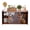 Log Color, 77cm, variant on ToppiJoy Small Pantry Cabinet, Wall Sideboard with Glass Doors, Cupboard Food Pantry Cabinet for Kitchen, Living Room (Log Color, 80cm)