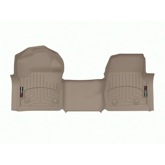 WeatherTech Custom Fit FloorLiners compatible with 2023-2025 Ford Super Duty - 1st Row - Over The Hump, Tan