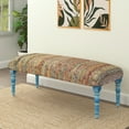 thumbnail image 5 of LR Home Nomad 47” Upholstered Accent Bench, Rainbow Striped, 5 of 13