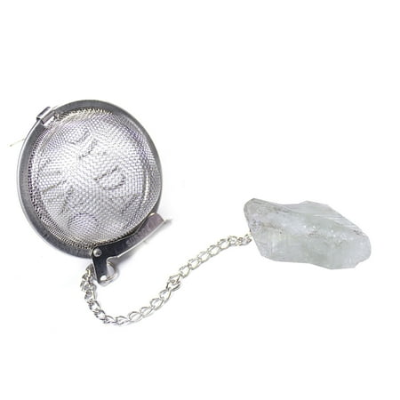 

UNTERING Natural Crystal Stone Practical Tea Infuser Mesh Filter with Chain Stainless Steel Tea Strainer Teapot Kitchenware