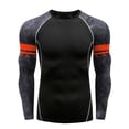 thumbnail image 1 of Leutsin Homme Col Rond Manches Longues T-Shirt Automne Patchwork Blouse de Sport Tops, 1 of 3
