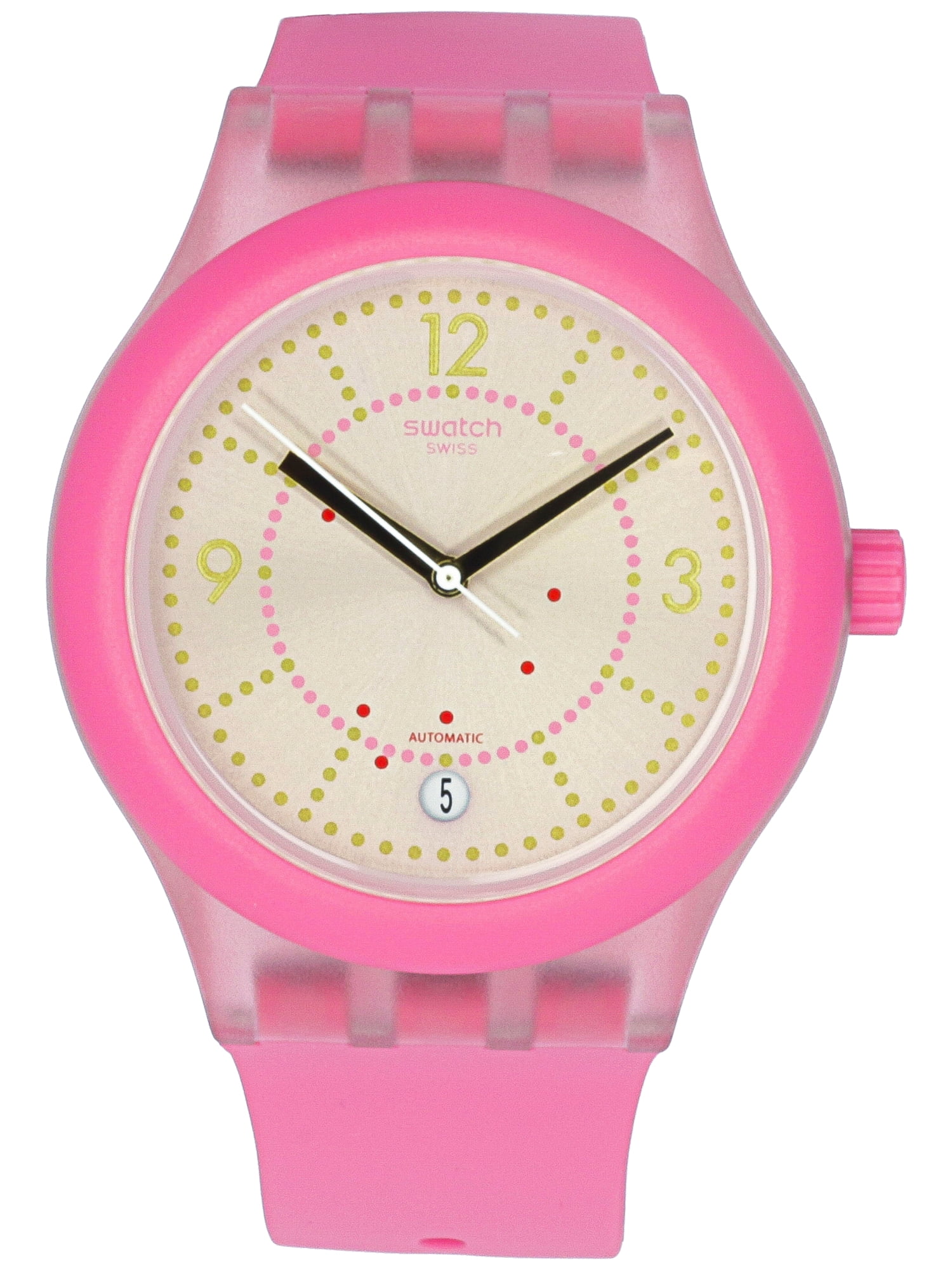 Swatch Sistem51 SUTP401 Matte Pink Silicone Automatic Fashion Watch ...