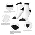 thumbnail image 5 of Rateoe White Pattern Quarter Crew Socks,Toe Seamed Ankle Socks,Cotton Cushioned Breathable Athletic Crew Sports Socks, 5 of 7