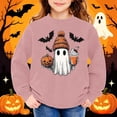 thumbnail image 3 of Mitankcoo Girls Halloween Print Sweatshirt Crew Neck Long Sleeve Pullover for Fall Casual Wear, 3 of 5