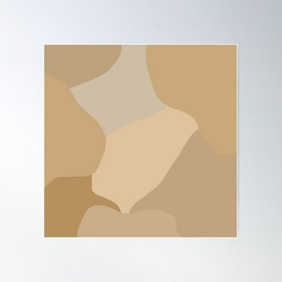 Aesthetic Beige Poster Wall Art, Modern Wall Decor For Living Room Bedroom, 17x17 UNFRAMED
