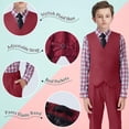thumbnail image 3 of ETHAN 5 Piece Boys Church Suit Set with Slim Fit for Wedding Toddler Boys Dress Suit 4T, 3 of 7