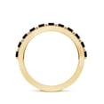 thumbnail image 2 of Rosec Jewels Lab Created Black Diamond Half Eternity Band Ring with White Diamond (AAAA Quality), 10K Yellow Gold, US 10.00, 2 of 8