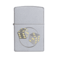 thumbnail image 2 of Zippo Dice Satin Chrome Pocket Lighter, 2 of 2