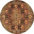 thumbnail image 1 of Ahgly Company Indoor Round Persian Brown Traditional Area Rugs, 6' Round, 1 of 4