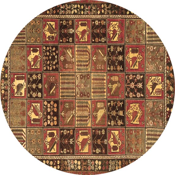 Ahgly Company Indoor Round Persian Brown Traditional Area Rugs, 6' Round