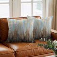 thumbnail image 5 of Throw Pillow Covers 18x18 Inch, Abstract Brown Decorative Pillow Cases for Couch Sofa Bed, Modern Gradient Minimalist Mottled Art Cotton Linen Square Home Decor Pillowcases with Hidden Zipper, 5 of 7