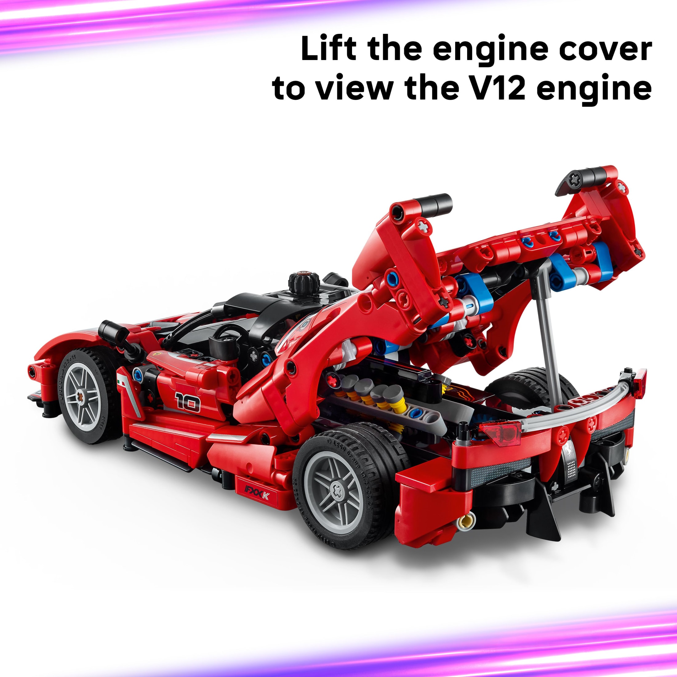 LEGO Technic Ferrari FXX K Auto de Juguete - Juguete de Construcción para Niños y Niñas Mayores de 10 Años - Regalo de Cumpleaños - Modelo de Auto de Carrera para Jugar y Exhibir - 42212 4