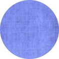 thumbnail image 1 of Ahgly Company Indoor Round Oriental Blue Industrial Area Rugs, 5' Round, 1 of 4