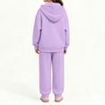 thumbnail image 6 of BRGZLK Boys Girls Hoodie Sweatsuit Set Trendy Solid Color Long Sleeve Half Zip Pullover Sweatshirt and Sweatpants Comfort Warm Tracksuit Fall Winter Clothes for Daily Wear 2026 Purple 9-10 Years, 6 of 7