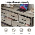 thumbnail image 6 of PORKISS 7 Drawer Dresser, Wood Chest of Drawers, Industrial Style Horizontal Dresser for Bedroom, Solid Clothes Storage Cabinet with Sturdy Steel Frame, Wooden Dresser Organizer, Gray, 6 of 12