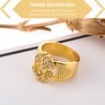thumbnail image 3 of Miangastore Knuckle Rings For Men Golden Alloy Rhinestone 2Pcs 1.1x1x0.8In, 3 of 8