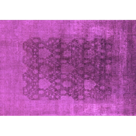 Ahgly Company Indoor Rectangle Oriental Purple Traditional Area Rugs, 2' x 3'