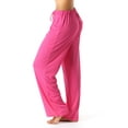 thumbnail image 2 of Just Love Silky Soft Women's Pajama Pants - Stretchy Sleepwear for a Great Night's Rest (Fuchsia With White Dots, Small), 2 of 3