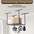 thumbnail image 3 of Overhead Garage Storage Rack, Adjustable Garage Storage Organization Systerm, Heavy Duty Steel Garage Ceiling Storage Racks, 500lbs/600lbs Weight Capacity, 3 of 7