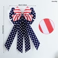 thumbnail image 3 of 4th of July Bowknot Wreath,Large Ribbon Tree Topper Decoration for Front Door Wall Indoor Outdoor Independence Day and Memorial Day Party, 3 of 5