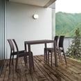 thumbnail image 6 of Luxury Commercial Living 55" Coffee Brown Wickerlook Rectangular Patio Dining Table, 6 of 7