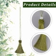 thumbnail image 5 of Green 10Pcs Green Tassel Pendants Polyester Soft Flossy Craft Garland Bookmark Graduated Caps Tassels Hanging Ornaments Charms with Glass Beads for Keychain Christmas Home Party DIY Decorations, 5 of 9