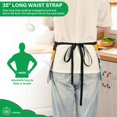 thumbnail image 3 of Yayeee Waist Apron with Pockets for Cooking Waterproof Half Server Aprons, Yellow Checkered Pattern, 3 of 7
