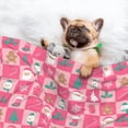 thumbnail image 3 of Yiaed Pink Christmas Cheer Print Dog Blankets-Cat Blanket Washable for Couch Protection,Puppy Blanket, Soft Plush Reversible Throw Furniture Protector-Small, 3 of 8