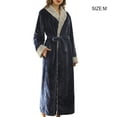 thumbnail image 3 of Peignoir Polyester Homme Grande Taille Épais Robe à Capuche Corail Robe de Nuit Chaude Confortable Douce Vêtements Automne Maison Marine Femmes m, 3 of 9