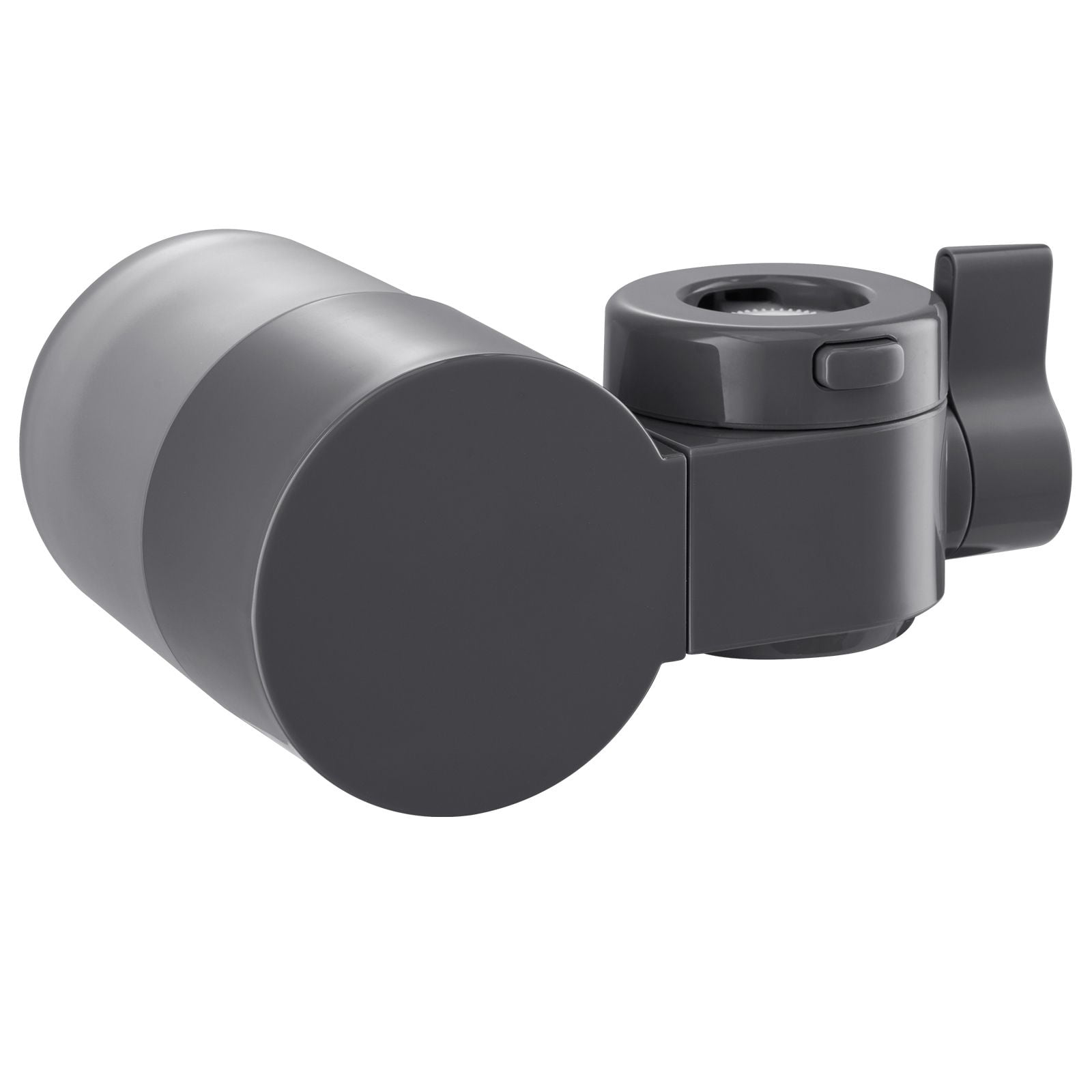 Faucet Mount Water Filter, Horizontal Water Purifier for Sink Tap, Carbon Fiber Filters, Removes Chlorine Lead with 1 Filter, Fits Most Kitchen or Bathroom Faucets, Gray