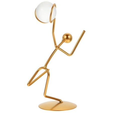 

NUOLUX Desktop Iron Craft Art Sportsman Sculpture Art Statue Abstract Collectible Figurine Ornament