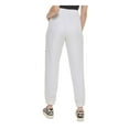thumbnail image 2 of KARL LAGERFELD PARIS Womens White Pocketed Drawstring Waist Jogger Cuffed Pants XS, 2 of 4