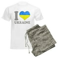 thumbnail image 6 of CafePress - I Love Ukraine Native Ukrainian Flag Pajamas - Men's Light Loose Fit Cotton Pajama Set, 6 of 7