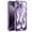 Darkpurple, variant on ELEHOLD Glitter Diamond For iPhone 11 Pro Max , Women Girls Bling Electroplated Bumper Heat Dissipation Design Shockproof Full Body Protection Phone Case Cover ,Silver