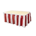 thumbnail image 2 of Beistle Pack of 6 Red & White Striped Plastic Table Skirting Party Decorations 14', 2 of 2